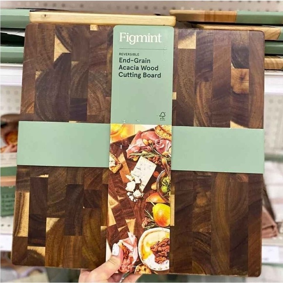 End Grain Acacia Wood Cutting Board from Figmint™ - Picture 5 of 6